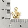 Brass with Clear Cubic Zirconia Charms KK-G478-02B-KCG-3