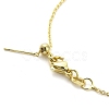 Natural Labradorite Heart Pendant Necklace with Golden Alloy Cable Chains NJEW-G116-01G-3