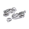 Brass Micro Pave Black & Green Cubic Zirconia Lobster Claw Clasp ZIRC-Z011-19P-2