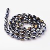 Electroplate Glass Beads Strands EGLA-D015-12x8mm-14-2