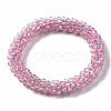 Faceted Transparent Glass Beads Stretch Bracelets BJEW-S144-002C-05-2