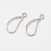 Brass Earring Hooks KK-F714-06P-2