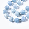 Natural White Jade Beads Strands G-T132-049C-3