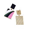Rectangle Alloy Enamel Dangle Stud Earrings FS-WG25040-01-5