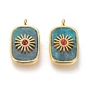 Natural Apatite & Red Agate Pendants KK-P184-01A-06G-1