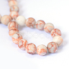 Natural Red Netstone Round Bead Strands X-G-E334-6mm-06-3