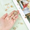 CREATCABIN 16Pcs 8 Style Brass Stud Earring Findings KK-CN0001-90-3