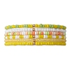 6Pcs Glass Seed & Brass Beaded Stretch Bracelets Set BJEW-JB09538-04-1