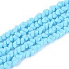 Frosted Opaque Glass Beads Strands GLAA-N017-4mm-18-1