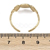 Flower 304 Stainless Steel Cuff Ring Components RJEW-D332-10G-5