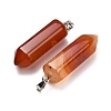 Natural Carnelian Pendants GG-CBAA0EE-02P-16-3