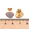 Heart Epoxy Resin Stud Earrings EJEW-P339-01G-3
