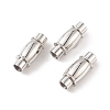 Tarnish Resistant 304 Stainless Steel Magnetic Clasps with Glue-in Ends STAS-K006-30C-3mm-3