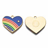 Alloy Enamel Pendants ENAM-T011-108D-NR-3