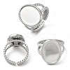 8Pcs 304 Stainless Steel Open Cuff Ring Settings RJEW-BBC0001-27-7