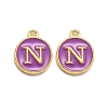 Golden Plated Alloy Enamel Charms LS-ENAM-Q437-12N-1