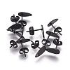 304 Stainless Steel Stud Earring Findings Ion Plating(IP) STAS-O119-12B-B-1