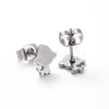 Tarnish Resistant 304 Stainless Steel Puppy Stud Earrings EJEW-H368-28P-2