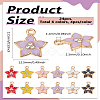 24Pcs 6 Colors Flower Alloy Enamel Pendants ENAM-LP0001-54-2