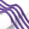 Handmade Polymer Clay Beads Strands CLAY-R089-6mm-052-5