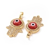 Brass Micro Pave Cubic Zirconia Pendants ZIRC-F136-03G-06-3