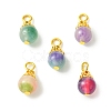 20Pcs Natural White Jade Dyed Bead Pendants PALLOY-JF02306-20A-1