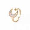 Brass Peg Bails Cuff Finger Ring Settings KK-T062-70G-NF-2