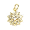 Rack Plating Brass Micro Pave Cubic Zirconia Pendants KK-H509-23G-02-1
