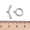 Non-Tarnish 304 Stainless Steel Ring Toggle Clasps STAS-A092-09F-P-3