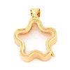 Rack Plating Brass Locket Pendants KK-F874-01G-04-1