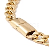 Ion Plating(IP) 304 Stainless Steel Curb Chains Necklace for Women NJEW-E155-01G-3