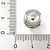 Brass Clear Cubic Zirconia European Beads FIND-M049-01AS-09-3