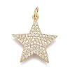 Brass Micro Pave Clear Cubic Zirconia Pendants ZIRC-M108-28-2