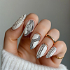 Stainless Steel DIY Nail Art Templates MRMJ-WH0092-030-5