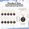 Alloy Enamel Number Charms Locking Stitch Markers AJEW-PH01457-01-2