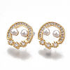 Brass Stud Earring Findings KK-T038-480G-1