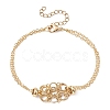 Brass Macrame Pouch Braided Gemstone Holder Bracelet Making BJEW-JB09645-01-1