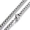 Non-Tarnish 304 Stainless Steel Box Chain Necklaces NJEW-O110-05I-P-2