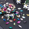 128Pcs 16 Colors Glass Rhinestone Cabochons RGLA-FG0001-17-5