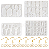 2Pcs 2 Style Twist Geometric Pendant Silicone Molds DIY-TA0005-56-2