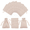 Polycotton(Polyester Cotton) Packing Pouches Drawstring Bags X-ABAG-T004-10x14-01-1