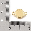Brass Disc with Initial Links Connector Charms KK-E802-36G-M-3
