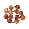 Natural Striped Agate/Banded Agate Coin Beads Strands G-NH0040-01B-4