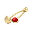 Brass Micro Pave Cubic Zirconia Pendants KK-P303-01G-2