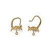 Brass Hoop Earring Findings with Latch Back Closure KK-N233-375-1