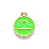 Alloy Enamel Pendants X-ENAM-S124-01A-06K-2