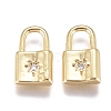Brass Micro Pave Cubic Zirconia Pendants ZIRC-G168-37G-1