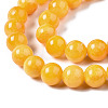 Natural Dyed Yellow Jade Gemstone Bead Strands X-G-R271-10mm-Y07-4