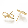 Brass Stud Earrings X-KK-S341-86-2