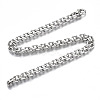 Brass Cable Chains Necklace Making MAK-N034-004B-P-3